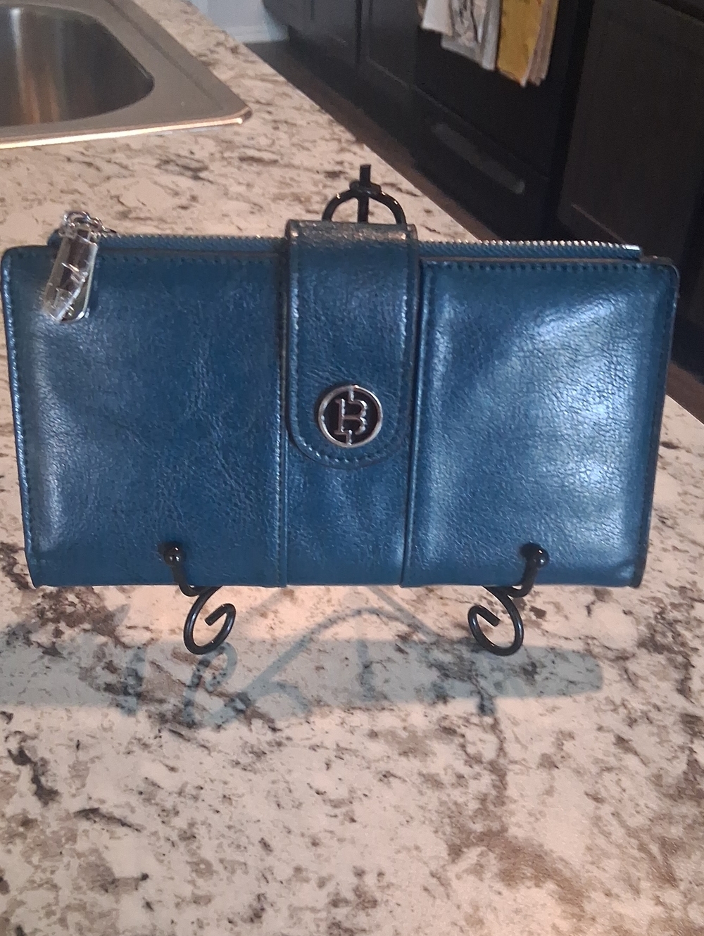 BostantenTeal Leather Wallet